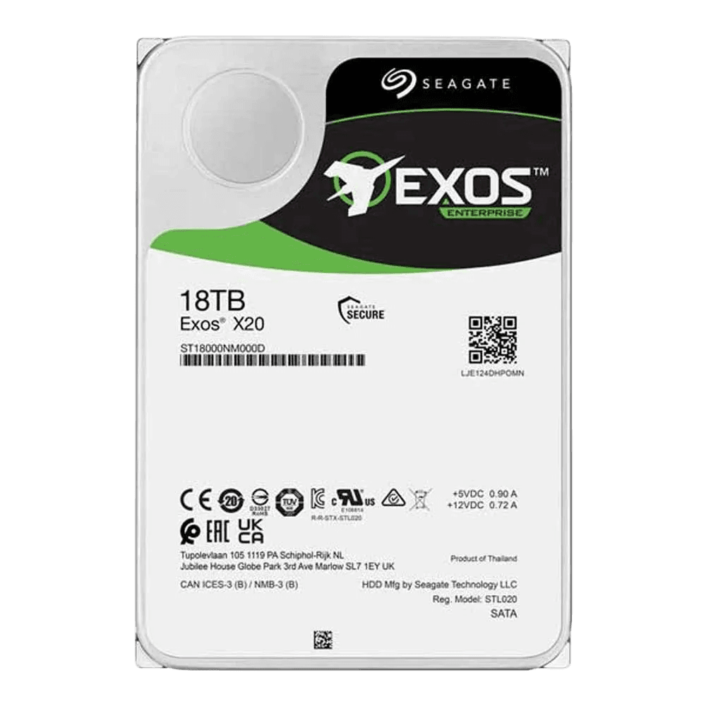 Жесткий диск HDD Seagate Exos X20 18TB SAS 7200 512e/4Kn 256MB
