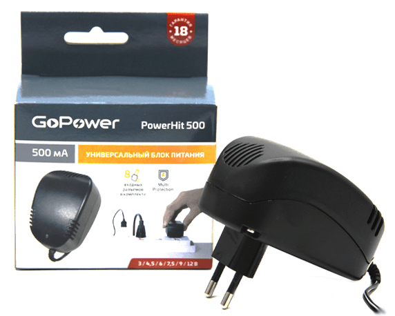 Блок питания GoPower Powerhit 500 универсальн. (1/20/40)