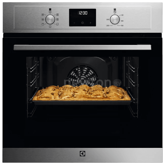 Встраиваемый духовой шкаф Electrolux EOF3H50BX 60 см, 72 л, 8 режимов, 59.4x59.5x56.9 см, очистка паром, нер. сталь