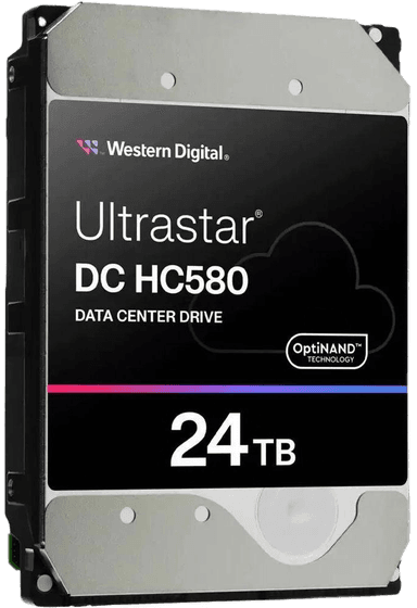 Жесткий диск/ HDD WD SATA Server 24Tb Ultrastar DC HC580 7200 6Gb/s 512MB 1 year warranty (replacement ST24000NM002H, MG11ACA24TE, WUH722424ALE6L4, WUH722222ALE6L4)