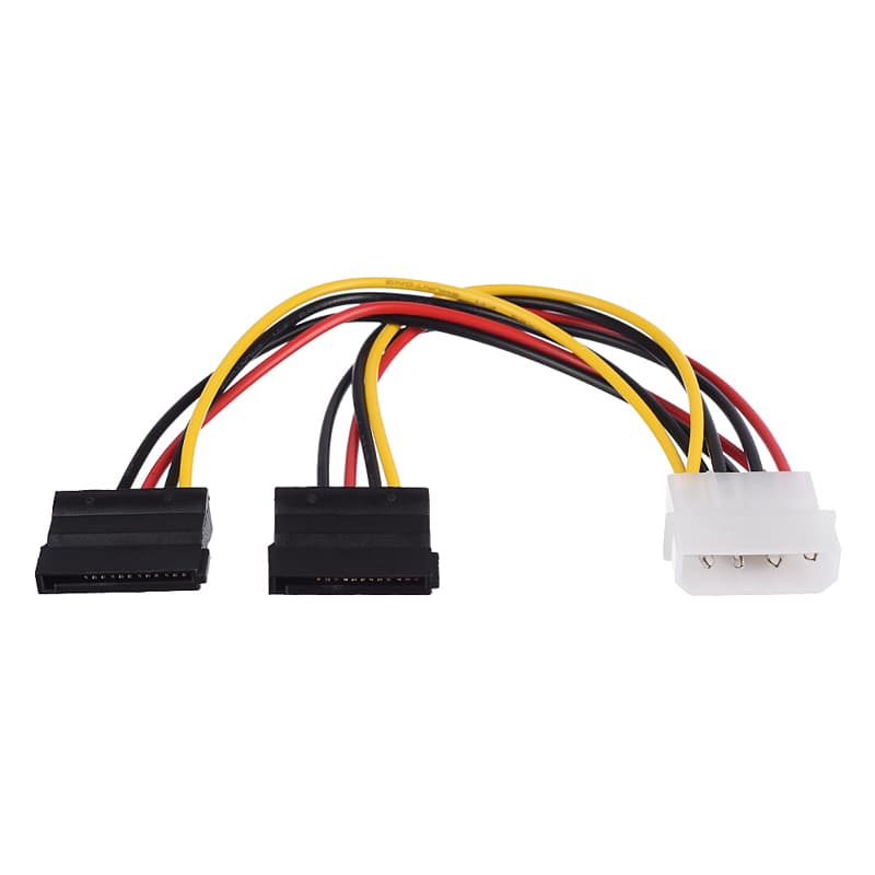 Кабель/ Кабель GoPower MOLEX (f)-2SATA (m) 0.2м PVC RoHS (1/500)