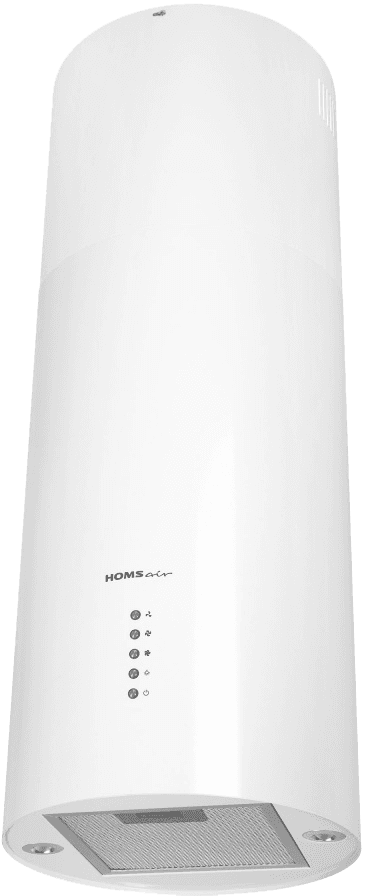 Кухонная вытяжка HOMSair/ Кухонная вытяжка HOMSair ART 1050IS 35 белый (в 2-х коробках), островная, электронное управление, LED освещение, 3 режима, производительность 1050 м3/ч, уровень шума 63 дБ
