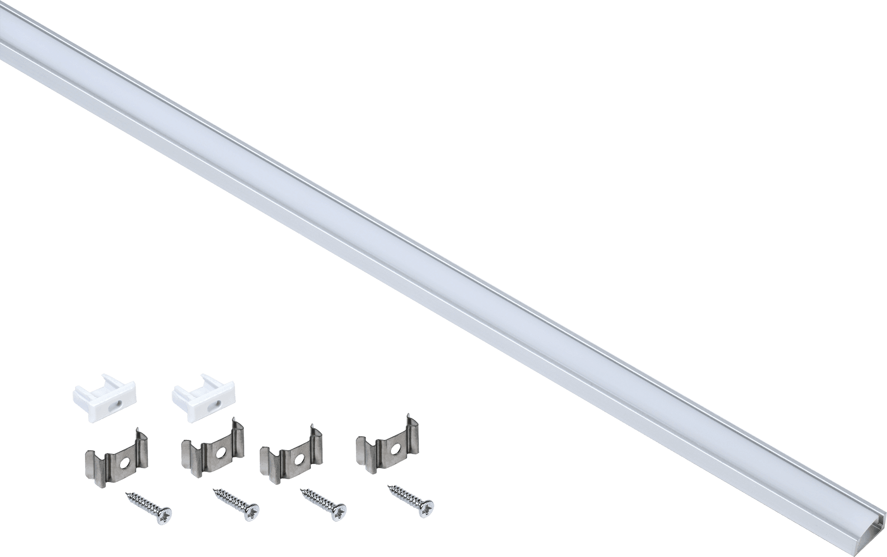 Профиль алюм. для LED ленты 1607 накл. прям. 2м к-т опал