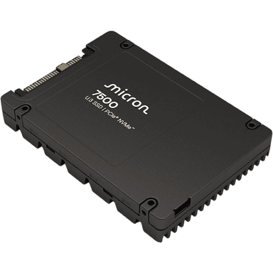 Твердотельный накопитель/ Micron SSD 7500 PRO, 3840GB, U.3(2.5" 15mm), NVMe, PCIe 4.0 x4, 3D TLC, R/W 6800/5300MB/s, IOPs 1 100 000/180 000, TBW 7008, DWPD 1 (12 мес.)