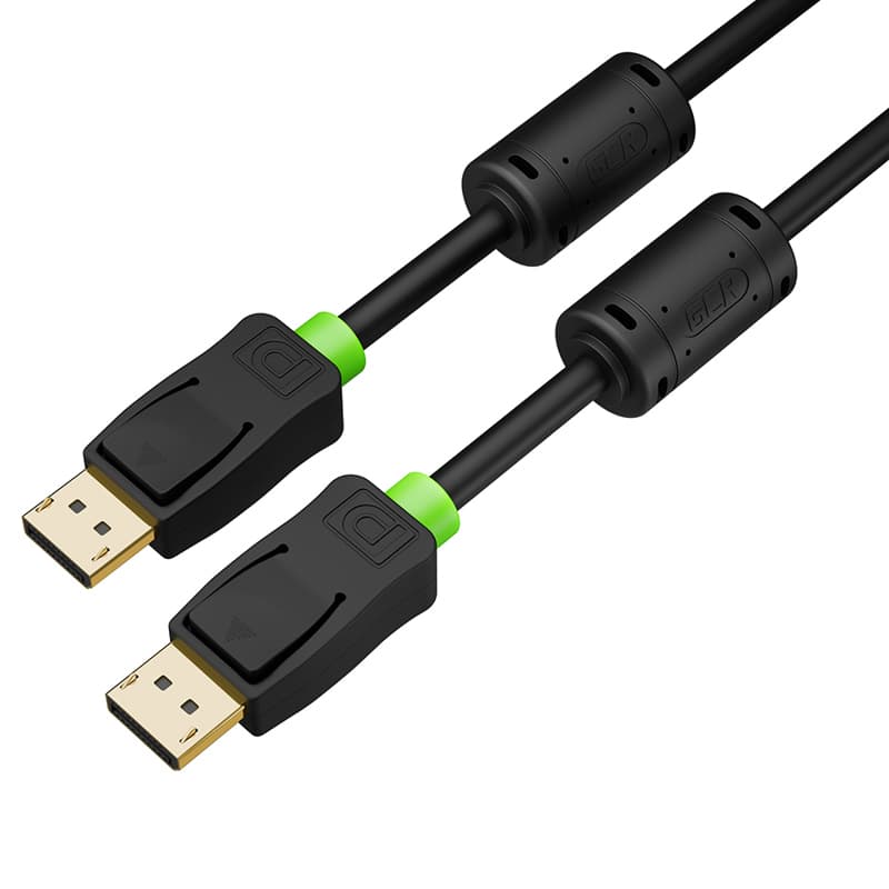 GCR PRO Кабель PROF 1.0m DisplayPort v1.4, 8K 60Hz, 4K 165Hz, черный, ферритовые фильтры, медь, 3Х экран с армированием