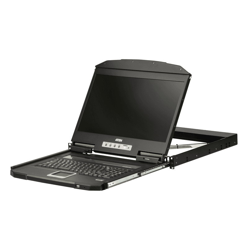 CL3100NX-ATA-RG Aten KVMCL3100NX-ATA-RG 1U Ultra Short Depth 18.5” Short Depth USB VGA Single Rail LCD