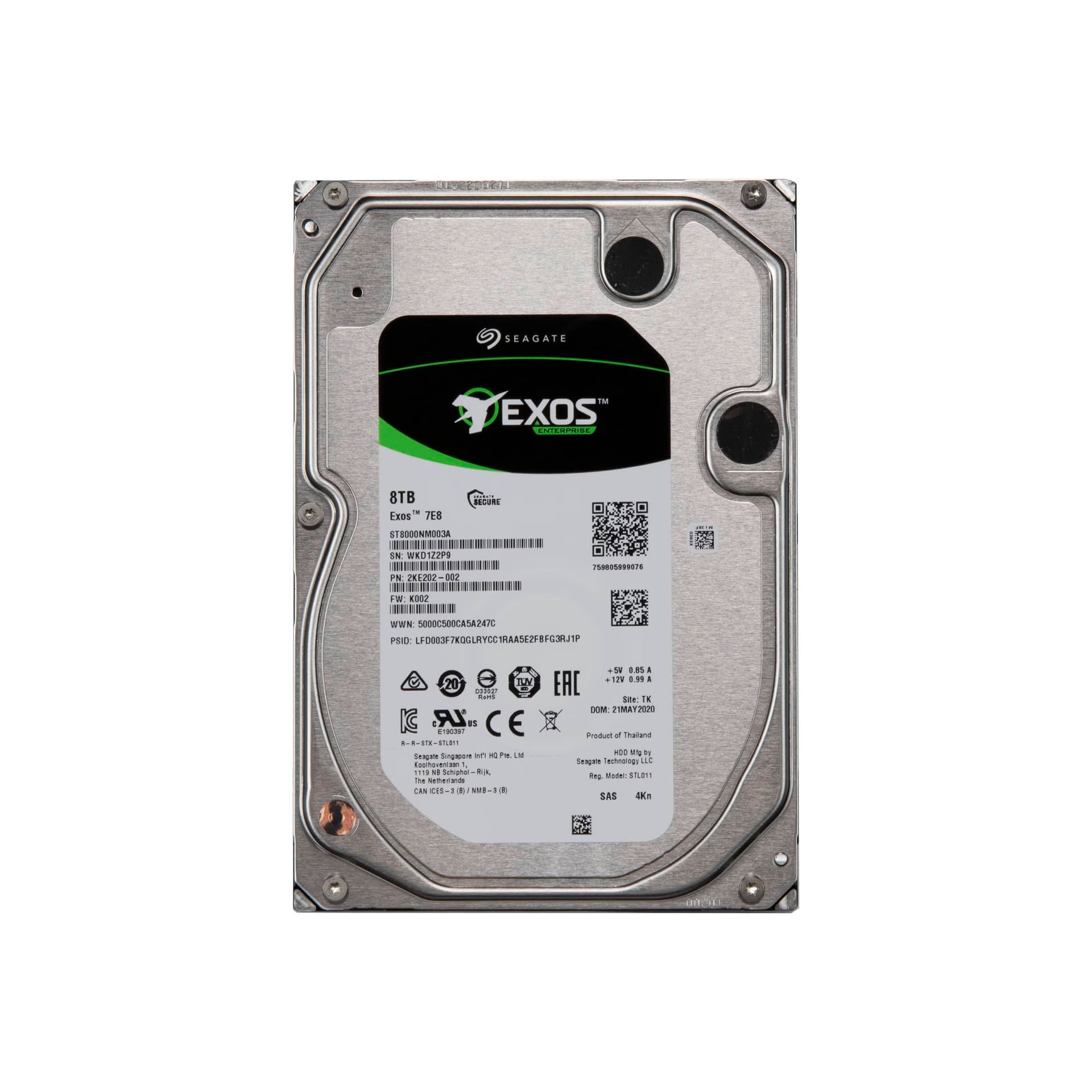 Жесткий диск 8TB SAS Seagate Exos 7E8 <ST8000NM003A> 3.5" 7200rpm 256MB 12Gb/s 4Kn