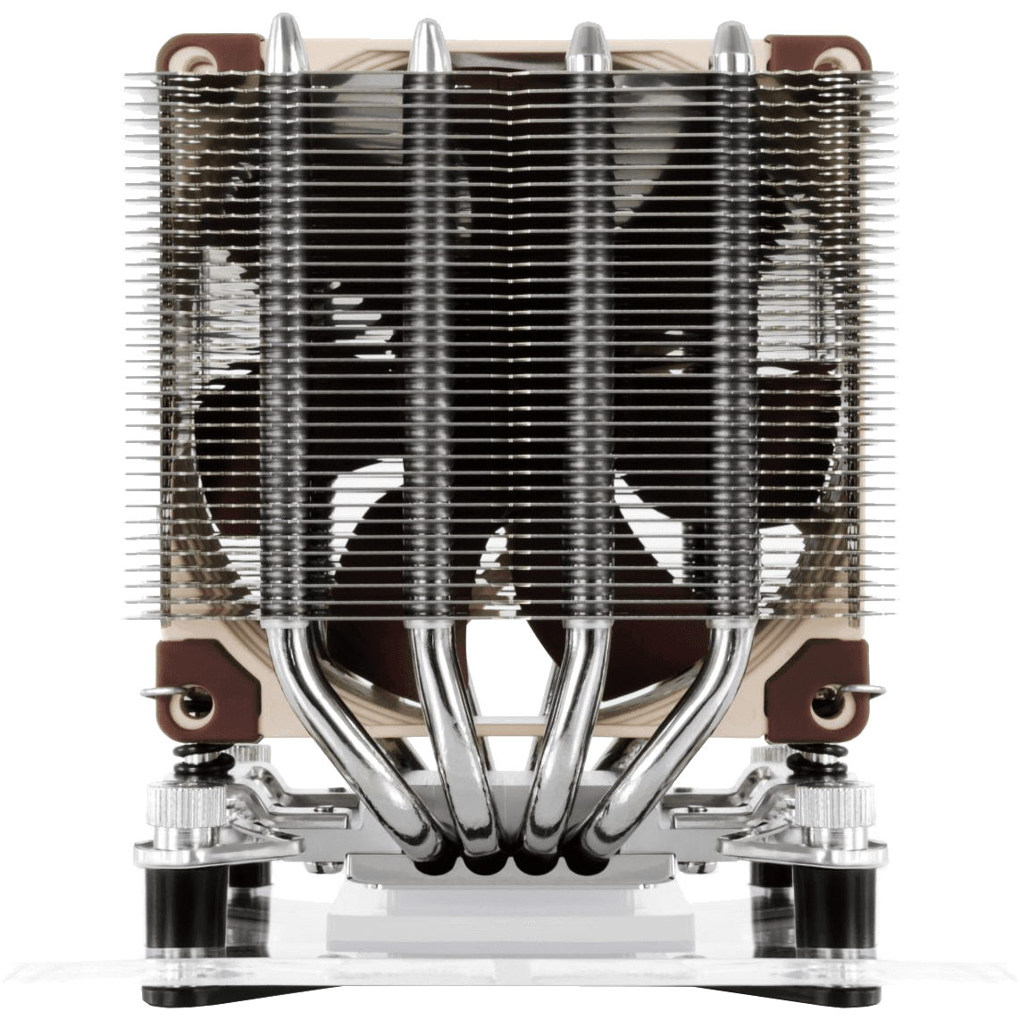 Кулер для процессора/ CPU Cooler Noctua NH-D9L (88W, 4-pin PWM, 110mm, Al/Cu, 4x6mm, 1x92x92x25mm, 46.44CFM, 22.8dBA, 2000RPM, S: 1851/1700/1200/115X, AM5/AM4, Beige/Brown)