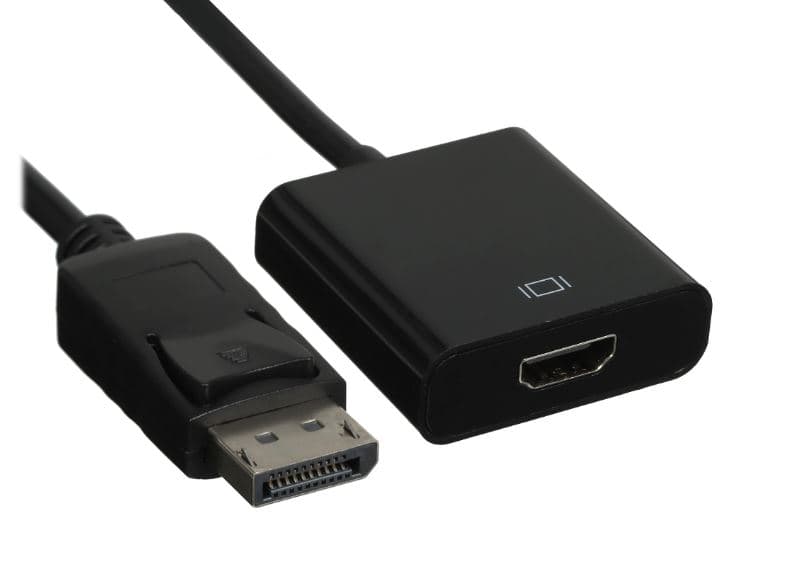 Переходник DisplayPort (m)-HDMI (f) черный GOPOWER