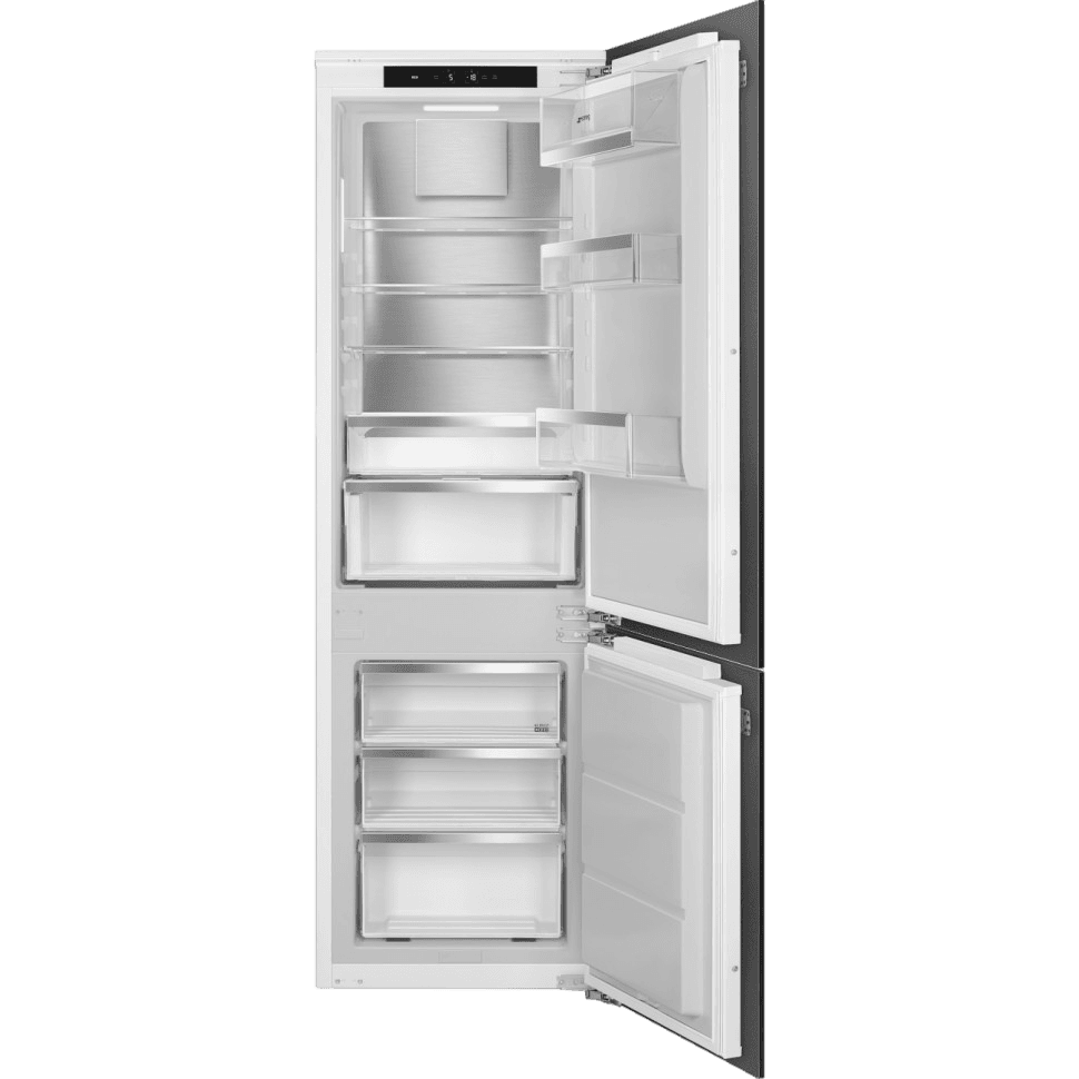 Встраиваемый холодильник Smeg/ Встраиваемый холодильник Smeg, объем 244 л (182+62), полный No Frost, жесткое крепление, LCD-дисплей, инверторный компрессор, энергоэффективность D