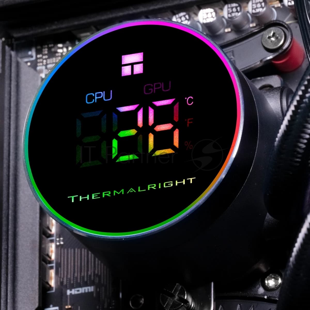 Система водяного охлаждения Thermalright Frozen Magic 360 Digital V2 ARGB Soc-AM5/AM4/1200/1700/1851 черный 4-pin 28.2dB Al LCD Ret (F-MAGIC-360-DIGITAL-BL-ARGB-V2)
