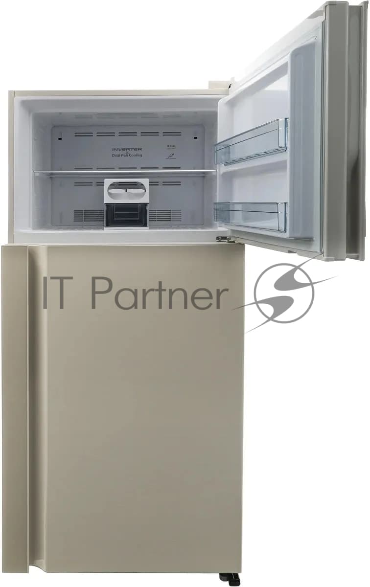 Холодильник Hitachi R-V660PUC7-1 BEG бежевый двухкамерный 405/145л морозилка сверху, No Frost