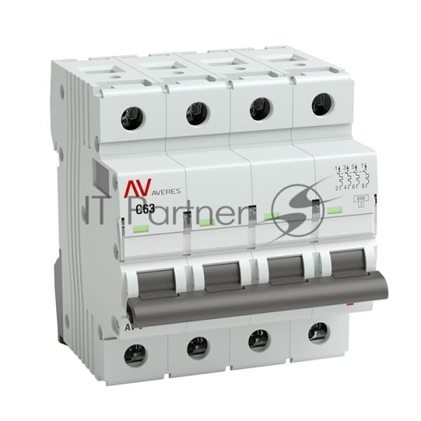 Выключатель автоматический Averes AV-6 (С) 4P 63А 6kA