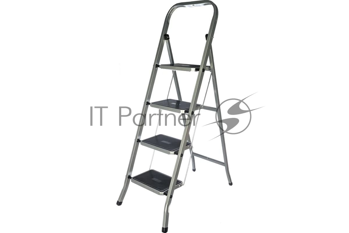Лестница-стремянка FIT РОС стальная, 4 широкие ступени, Н=129 см, вес 6,25 кг 65383