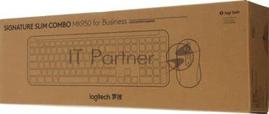 Комплект клавиатура+мышь Logitech MK950 беспроводной, USB, графитовый/чёрный