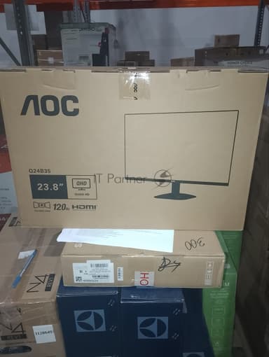 (Поврежденная упаковка) Монитор 23.8" AOC Q24B35 черный (IPS, 2560x1440, 178°/178°, 250 cd/m2, 1300:1, 4ms, 120Hz, HDMI, DisplayPort) (Q24B35_ВУ)