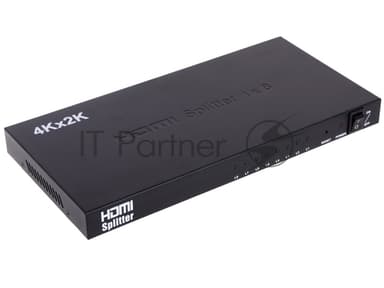 Разветвитель HDMI 4K Splitter Orient HSP0108H, 1->8, HDMI 1.4b/3D, UHDTV 4K(3840x2160)/HDTV1080p/1080i/720p, HDCP1.2, внешний БП 12В/4A, метал.корпус