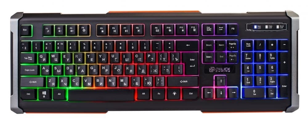 Клавиатура Oklick 710G черный/серый USB Multimedia