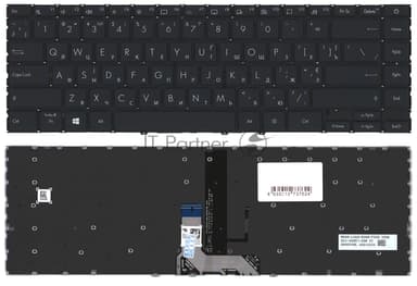 Клавиатура для ноутбука Asus ZenBook 14 UX425 черная с подсветкой