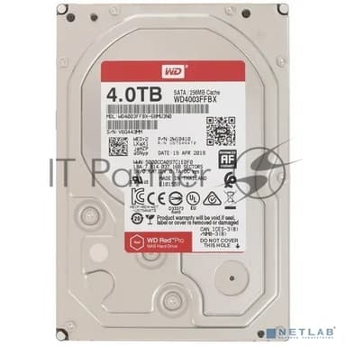 Жесткий диск WD Red Pro WD4003FFBX 4ТБ 3,5" 7200RPM 256MB (SATA-III) NAS 3.5