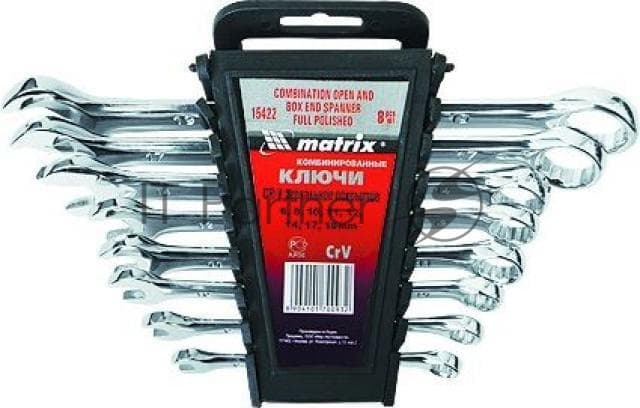 Набор комбинированных ключей Matrix (6-17 мм) 6 шт.