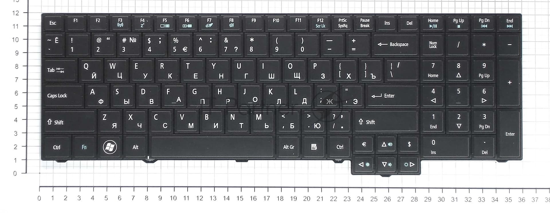 Клавиатура для ноутбука Acer Travelmate 5760 8573 черная