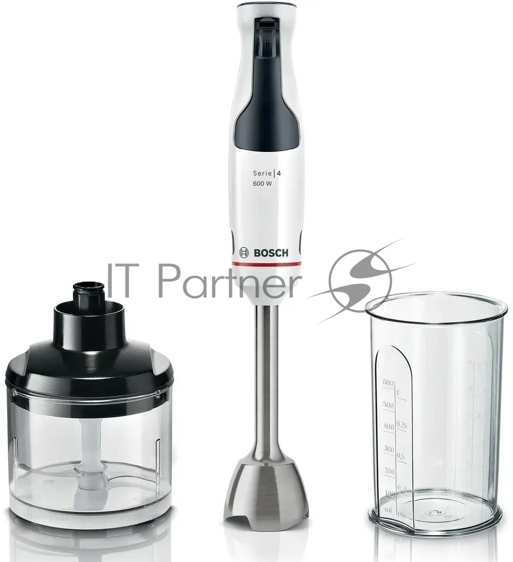 Блендер погружной Bosch MSM4W220 белый, 600 Вт, плавная регулировка, турбо