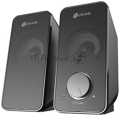 Акустическая система Oklick OK-122 2.0 черный 4Вт
