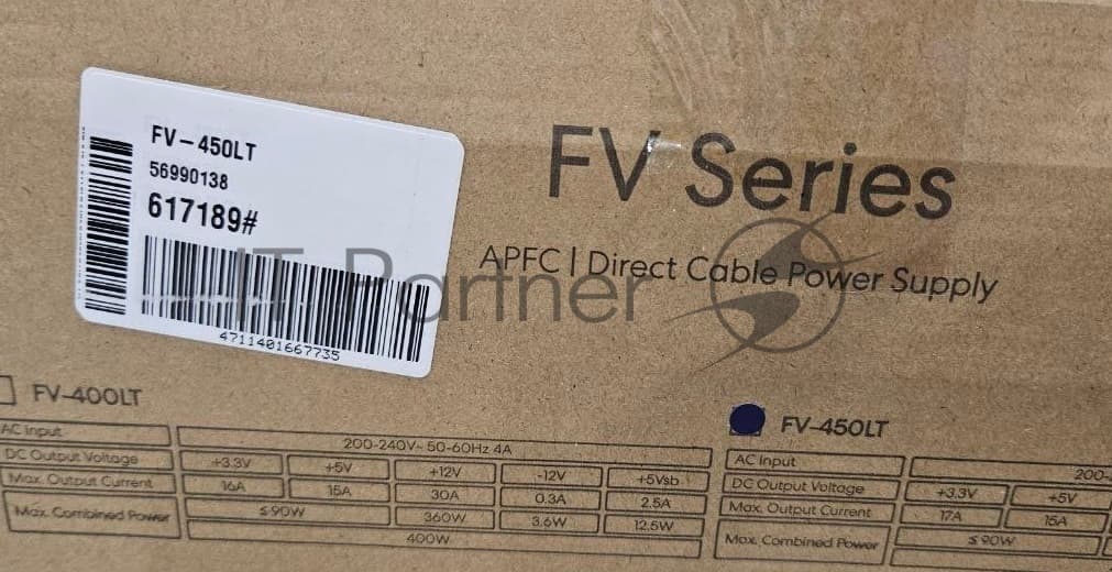 (Из ремонта, рабочий, гарантия 14 дней) Блок питания Formula V Line FV-450LT, 450W, APFC, 12cm Fan