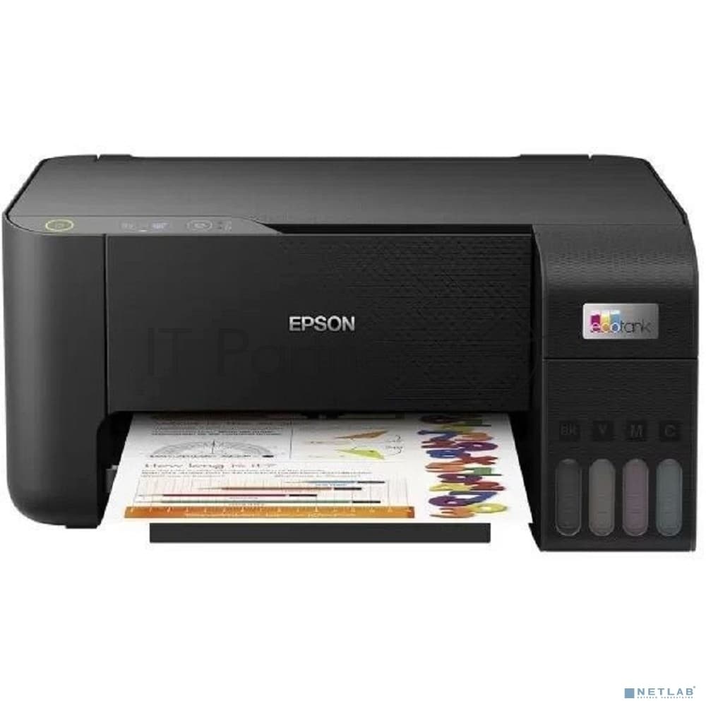 МФУ струйное Epson L3218 (C11CJ68512), принтер/сканер/копир, (A4, 5760x1440dpi, ч/б 33стр., цв. 18стр., USB, черный)