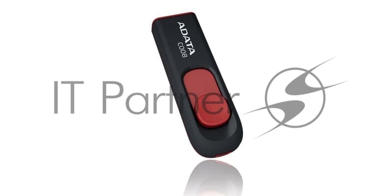 Флэш-диск USB 2.0 32Gb A-Data C008 <AC008-32G-RKD> Black&Red