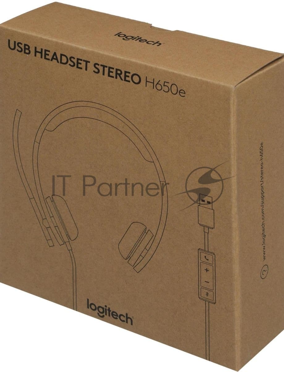 Гарнитура Logitech H650e чёрный, проводная, USB