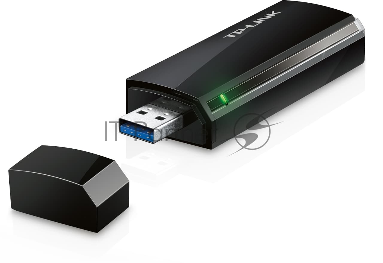 Маршрутизатор TP-Link SOHO Archer T4U AC1200 Dual Band Wireless USB Adapter, Realtek, 2T2R, 867Mbps at 5Ghz + 300Mbps at 2.4Ghz, 802.11ac/a/b/g/n, WPS button, USB 3.0 interface, 1 USB extension cable, internal antenna