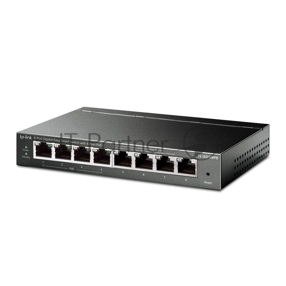 Коммутатор TP-Link SMB TL-SG108PE Easy Smart гигабитный 8-портовый коммутатор с 4 портами PoE