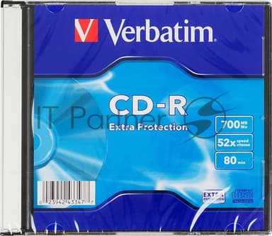 Диск CD-R Verbatim 700Mb 52x Slim case (200шт) (43347)