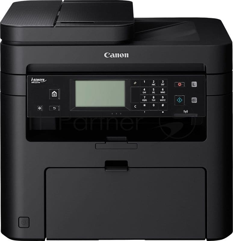МФУ лазерное Canon i-Sensys MF237W (1418C105/1418C121/1418C122/1418C169/1418C161/1418C113/1418С030/1418C031), A4, ч/б, печ. до 23 стр/мин., 1200 x 1200 dpi (печать) 600x600dpi (скан.), USB, RJ-45, Wi-Fi