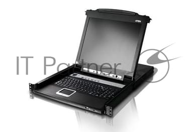 Переключатель электронный ATEN 16P CAT5 HIGH DENSITY DUAL RAIL LCD OVER