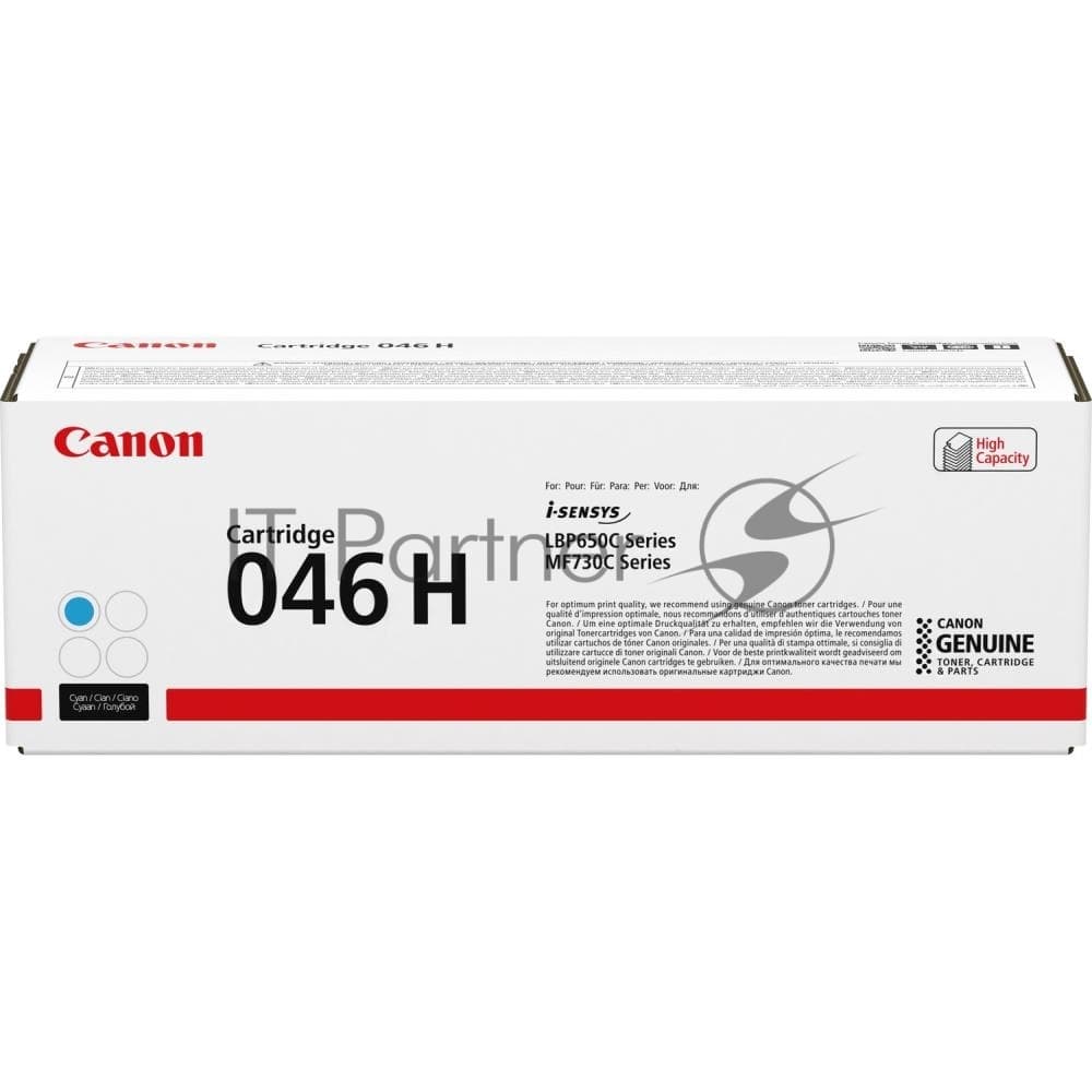 Картридж лазерный Canon 046C H голубой для i-SENSYS MF732/734/735, LBP653/654 5000 стр.