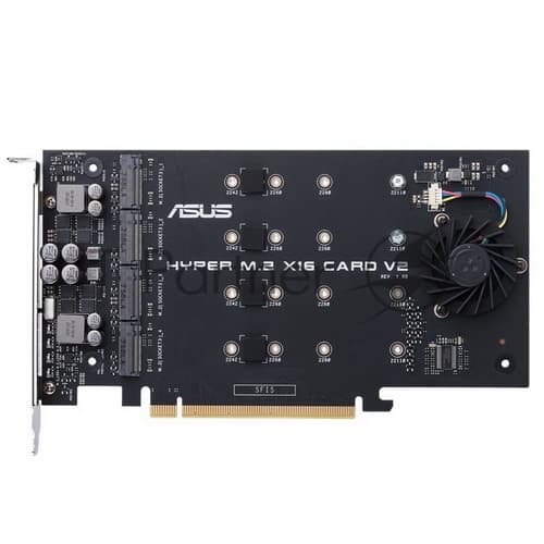Внутренний адаптер ASUS для создания массивов RAID HYPER M.2 X16 CARD V2