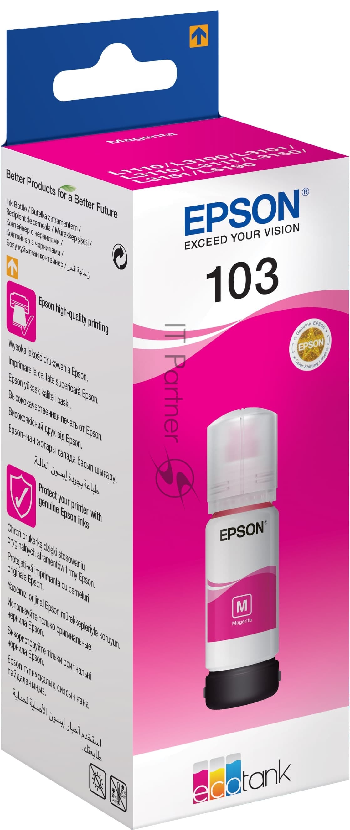 Чернила/ Epson EcoTank Magenta ink bottle L3100/3101/3110/3150/3151