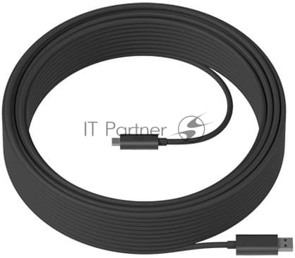 Кабель Accessory Logitech STRONG USB 3.1 CABLE 10 M, графитовый