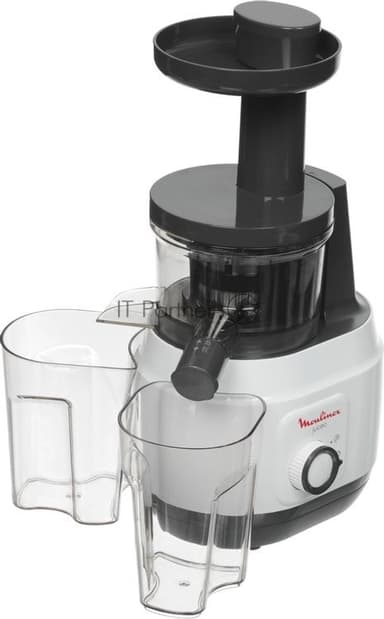Соковыжималка Moulinex ZU150110 белый/черный, шнековая вертикальная, 150 Вт, 800 мл, электронное, реверс