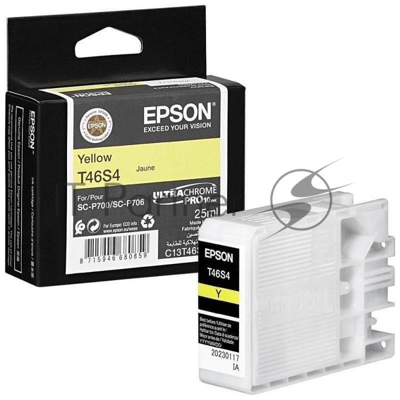 Картридж струйный Epson T46S4 (C13T46S400) желтый (25 мл) для SureColor SC-P700