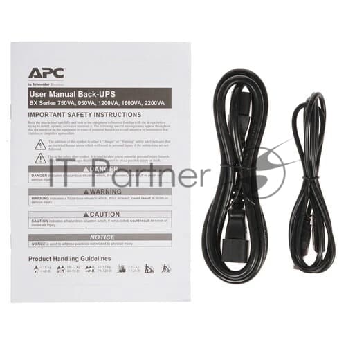 Источник бесперебойного питания APC Back-UPS BX1600MI / 1600ВА / 900Вт / 6xIEC 320 C13, 2xRJ-45
