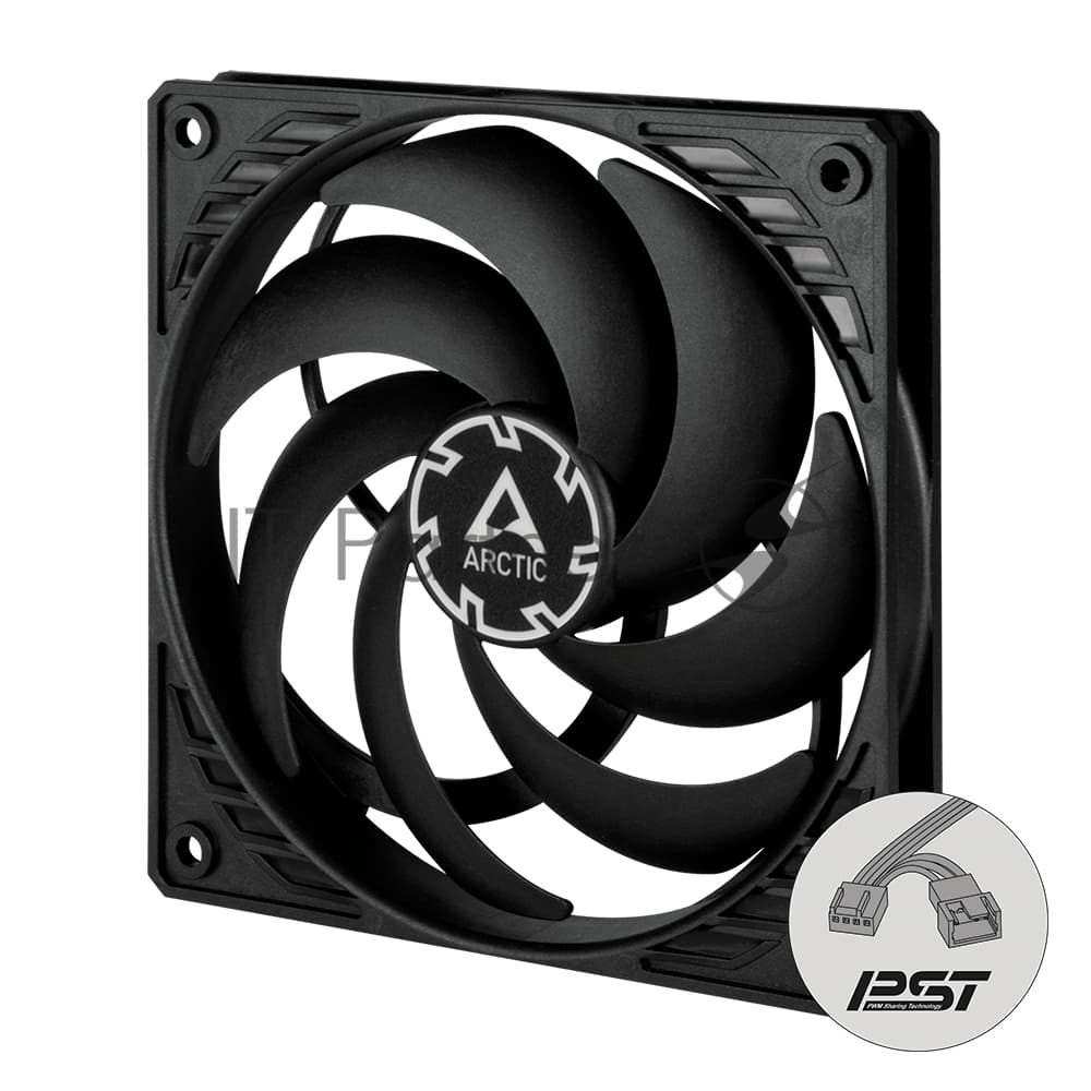 Вентилятор для корпуса Arctic P12 SLIM PWM PST черный, 120 мм, 2100 об/мин, 22.5 дБ, 4 pin