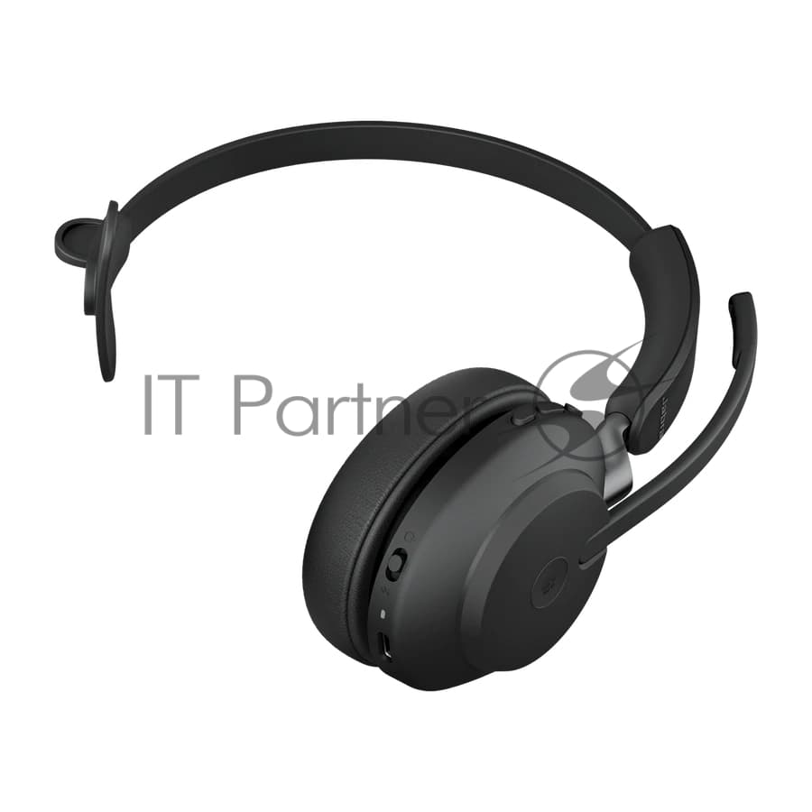 Гарнитура Jabra Evolve2 65 MS Mono чёрный, беспроводная + проводная, Bluetooth, до 35 ч, подсветка