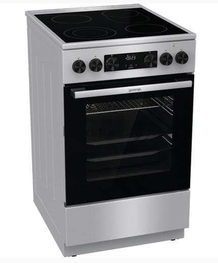 Плита электрическая Gorenje GECS5C70XA серебристый, конфорок 4 электрических, духовка 70 л, 50 см x 85 см x 59.4 см