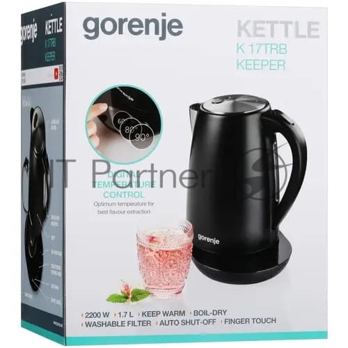 Чайник электрический Gorenje K17TRB черный