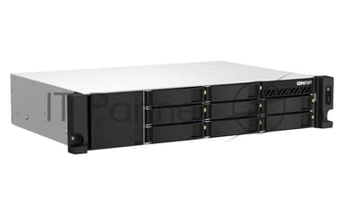 Сетевое хранилище SMB QNAP TS-873AeU-RP-4G NAS 8 HDD trays, 2x 2.5 GbE. 64-bit 4-core AMD V1500B 2,2 GHz, 4 Gb. RAM (1*4 Gb) up to 32Gb (2*16 Gb), 2 x M2 2280 (PCIe Gen3 x 1), 2xPSU W/o rail kit RAIL-B02
