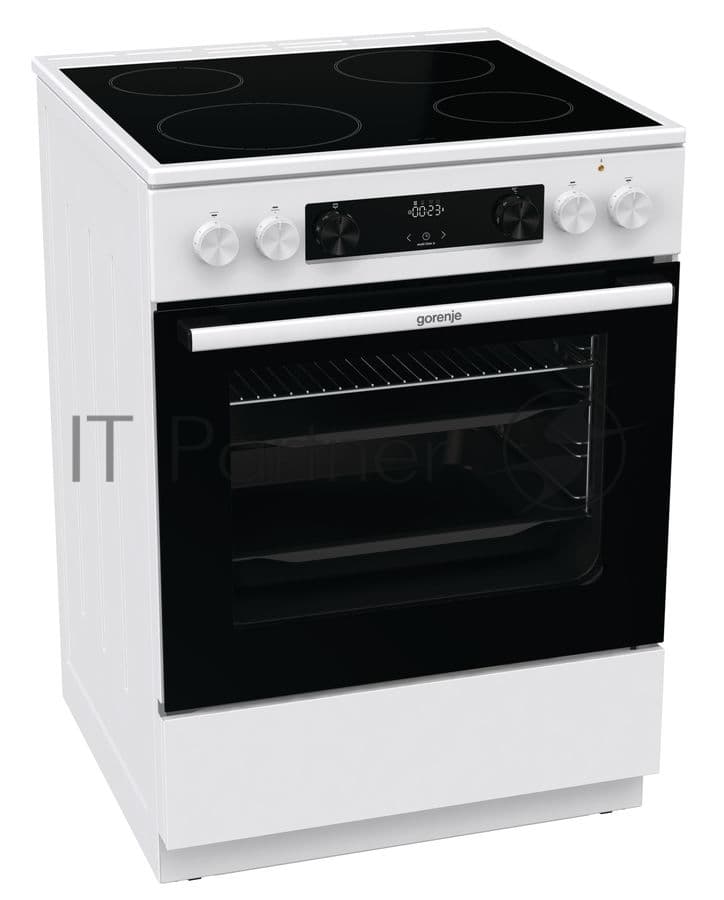 Плита электрическая Gorenje GEC6C40WD белый, конфорок 4 электрических, духовка 71 л, 60 см x 85 см x 60 см